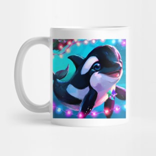 Cute Orca Drawing Mug